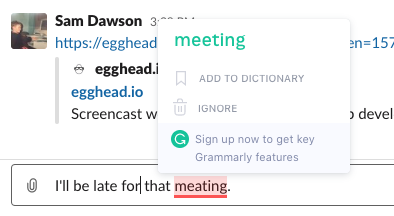Grammarly Usage in Slack